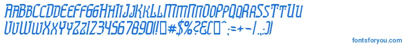 Шрифт PresidenteTequilaItalic – синие шрифты на белом фоне