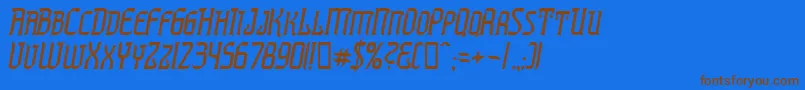 Шрифт PresidenteTequilaItalic – коричневые шрифты на синем фоне