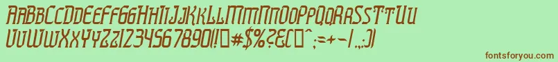 PresidenteTequilaItalic Font – Brown Fonts on Green Background