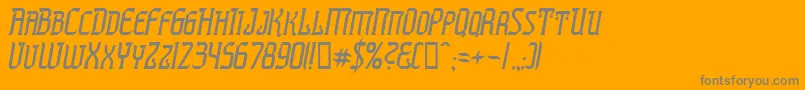 PresidenteTequilaItalic Font – Gray Fonts on Orange Background