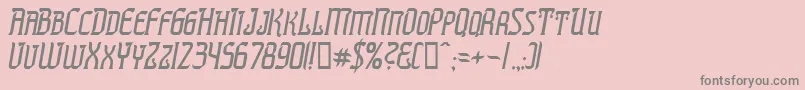 フォントPresidenteTequilaItalic – ピンクの背景に灰色の文字