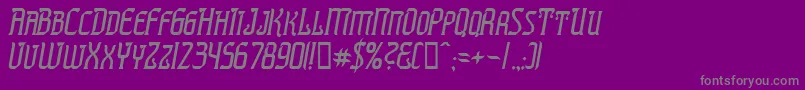 PresidenteTequilaItalic-Schriftart – Graue Schriften auf violettem Hintergrund