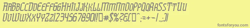 PresidenteTequilaItalic Font – Gray Fonts on Yellow Background