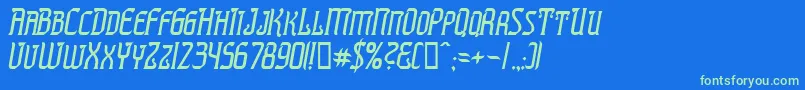 Шрифт PresidenteTequilaItalic – зелёные шрифты на синем фоне