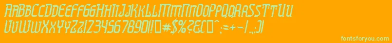 PresidenteTequilaItalic Font – Green Fonts on Orange Background