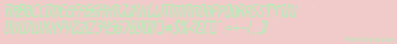 Шрифт PresidenteTequilaItalic – зелёные шрифты на розовом фоне