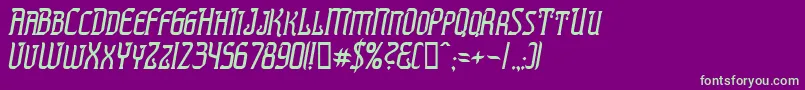 PresidenteTequilaItalic Font – Green Fonts on Purple Background