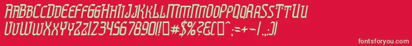 PresidenteTequilaItalic Font – Green Fonts on Red Background