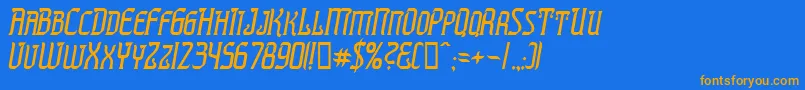PresidenteTequilaItalic Font – Orange Fonts on Blue Background