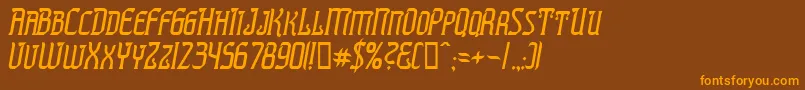 Шрифт PresidenteTequilaItalic – оранжевые шрифты на коричневом фоне