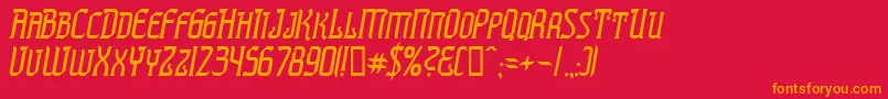 PresidenteTequilaItalic Font – Orange Fonts on Red Background