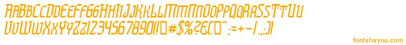 PresidenteTequilaItalic-Schriftart – Orangefarbene Schriften auf weißem Hintergrund