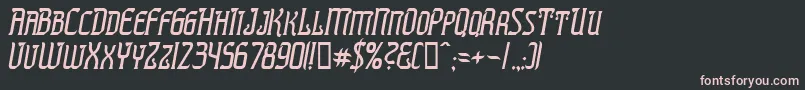 Шрифт PresidenteTequilaItalic – розовые шрифты на чёрном фоне