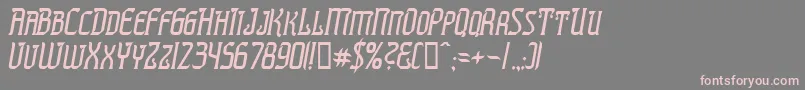 Шрифт PresidenteTequilaItalic – розовые шрифты на сером фоне