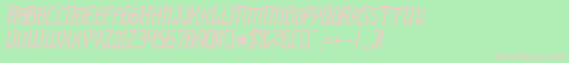 Шрифт PresidenteTequilaItalic – розовые шрифты на зелёном фоне
