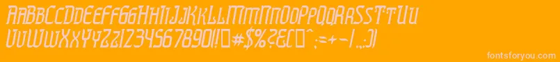 PresidenteTequilaItalic-Schriftart – Rosa Schriften auf orangefarbenem Hintergrund