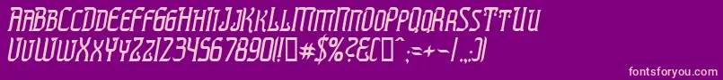 Шрифт PresidenteTequilaItalic – розовые шрифты на фиолетовом фоне