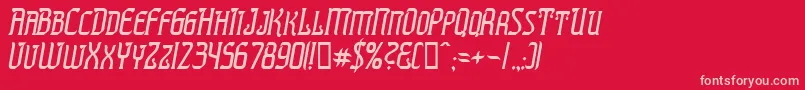 PresidenteTequilaItalic-Schriftart – Rosa Schriften auf rotem Hintergrund