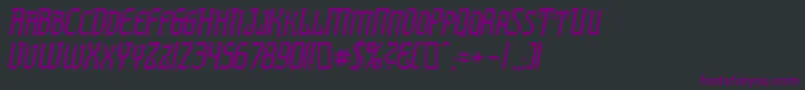 Шрифт PresidenteTequilaItalic – фиолетовые шрифты на чёрном фоне