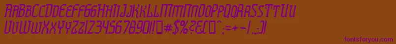 PresidenteTequilaItalic Font – Purple Fonts on Brown Background