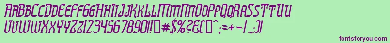 PresidenteTequilaItalic Font – Purple Fonts on Green Background