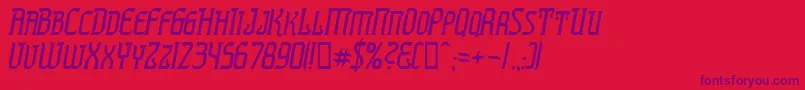 PresidenteTequilaItalic-Schriftart – Violette Schriften auf rotem Hintergrund