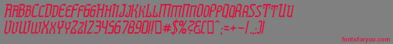 PresidenteTequilaItalic Font – Red Fonts on Gray Background