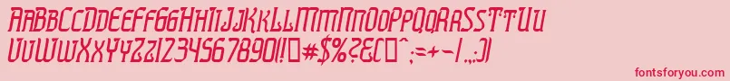 PresidenteTequilaItalic Font – Red Fonts on Pink Background