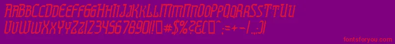 PresidenteTequilaItalic-Schriftart – Rote Schriften auf violettem Hintergrund