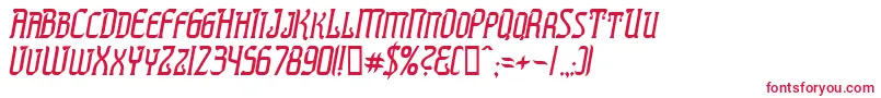 PresidenteTequilaItalic-fontti – punaiset fontit valkoisella taustalla