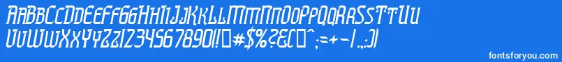 PresidenteTequilaItalic Font – White Fonts on Blue Background