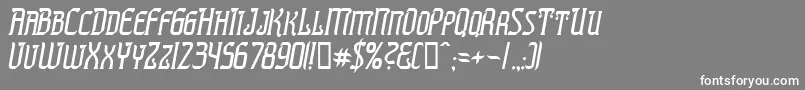 PresidenteTequilaItalic-Schriftart – Weiße Schriften auf grauem Hintergrund
