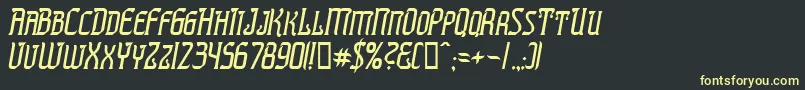 Шрифт PresidenteTequilaItalic – жёлтые шрифты на чёрном фоне