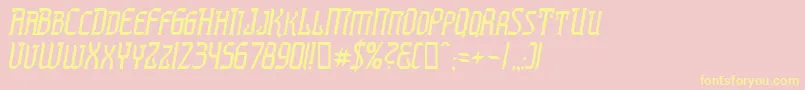 PresidenteTequilaItalic Font – Yellow Fonts on Pink Background