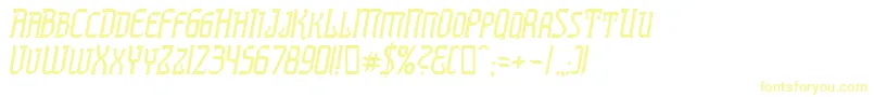 Шрифт PresidenteTequilaItalic – жёлтые шрифты на белом фоне