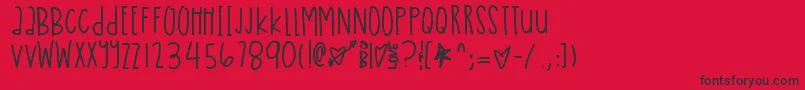 Americanyouth Font – Black Fonts on Red Background