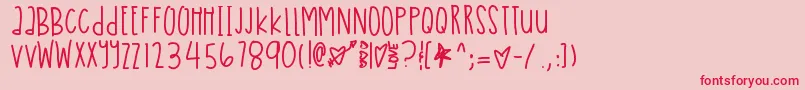 Americanyouth Font – Red Fonts on Pink Background