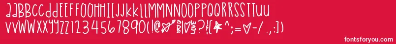 Americanyouth Font – White Fonts on Red Background