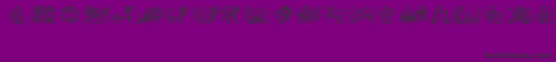 Jahreskreis Font – Black Fonts on Purple Background