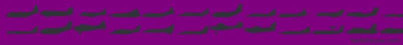 Planess-fontti – mustat fontit violetilla taustalla