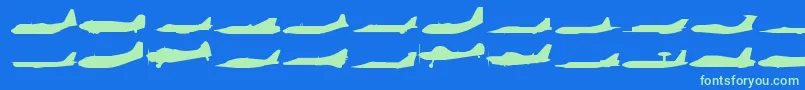 fuente Planess – Fuentes Verdes Sobre Fondo Azul