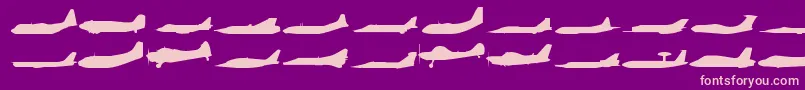 Planess Font – Pink Fonts on Purple Background