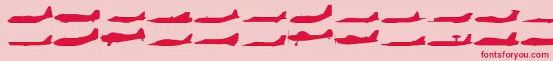Planess Font – Red Fonts on Pink Background