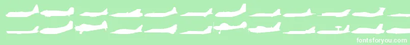 フォントPlaness – 緑の背景に白い文字