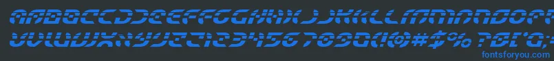 Starfighterlaserital Font – Blue Fonts on Black Background