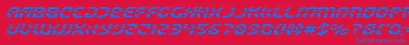 Starfighterlaserital Font – Blue Fonts on Red Background