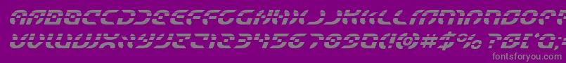 Starfighterlaserital Font – Gray Fonts on Purple Background