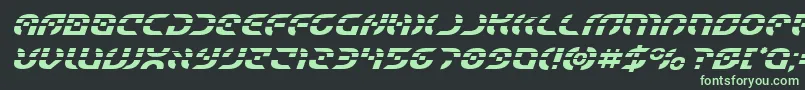 Starfighterlaserital Font – Green Fonts on Black Background