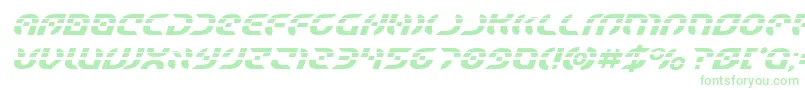 Starfighterlaserital Font – Green Fonts on White Background