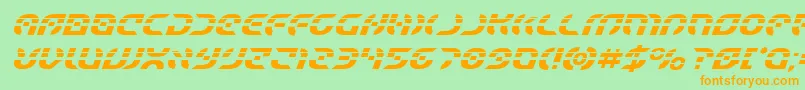 Starfighterlaserital Font – Orange Fonts on Green Background